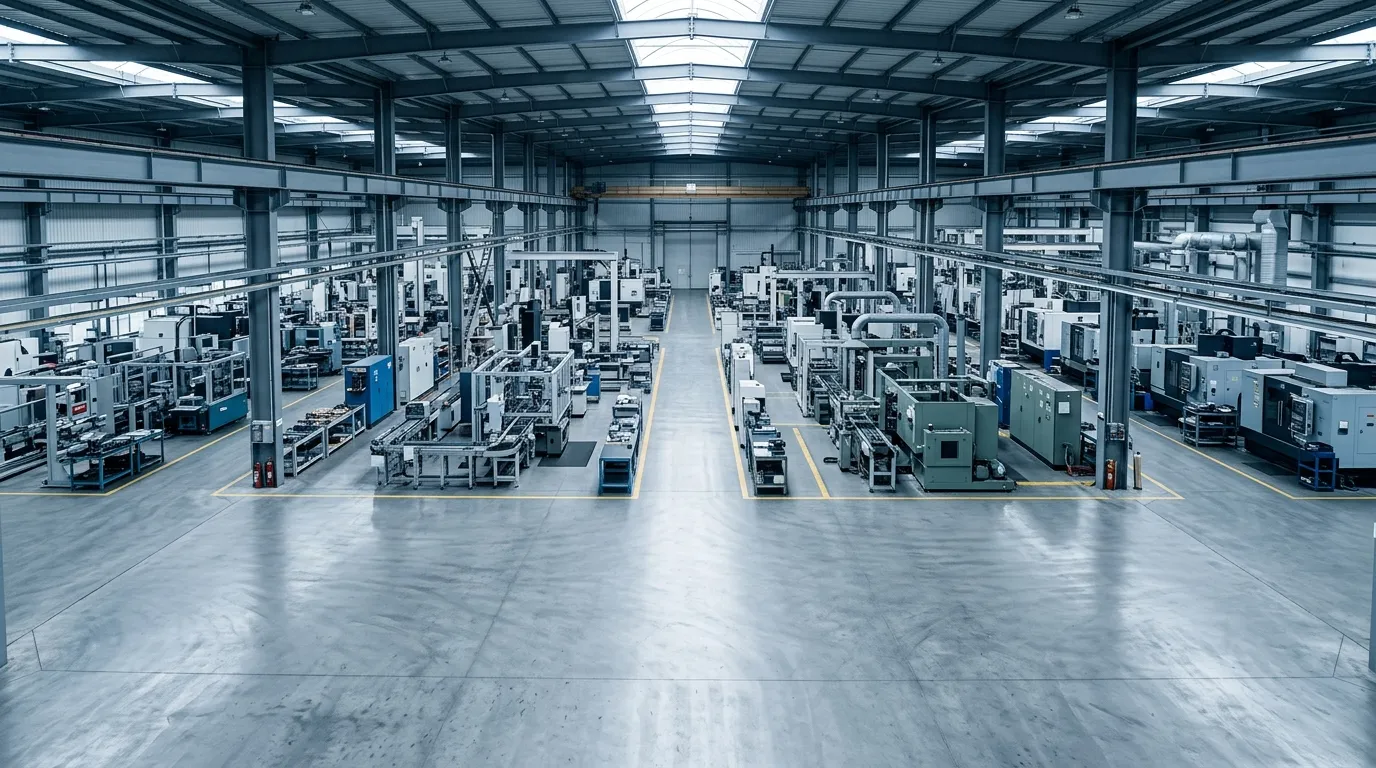 Industrial factory floor in China